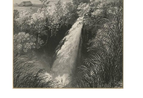 Antique Print of a waterfall near Tondano (Indonesia) by C.W.M. van de Velde, view 2