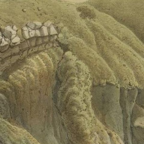 Antique Print with a View of Menado on Celebes 'Indonesia' by C.G.C. Reinwardt, close-up 2