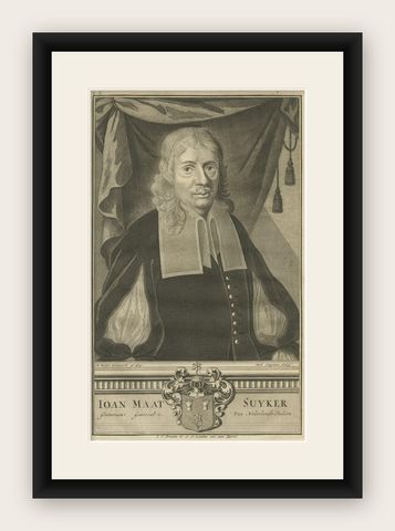 Portrait of Ioan Maat Suyker: Governor-General of the Dutch East Indies, 1724, shown framed