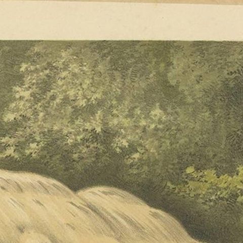 Antique Print of the Bantimurung Waterfall by M.T.H. Perelaer, 1888, close-up 1