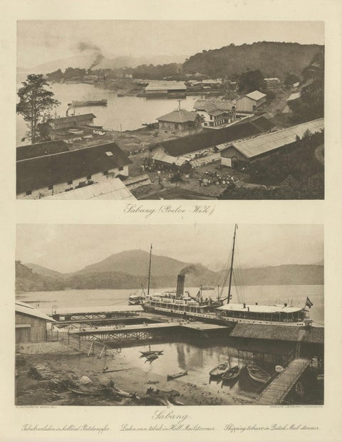 Sabang Port, Pulau Weh, Kleingrothe Dutch East Indies Coaling Photo c.1910, close-up 1