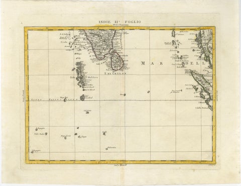 Antique Map Set East Indies, India, Indochina, Indonesia, Zatta 1784, view 3