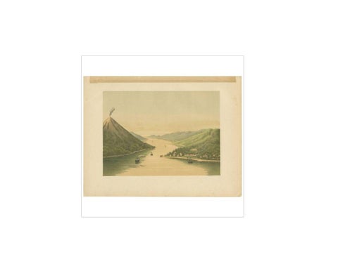 Antique Print of the Volcano Gunung Api in Indonesia, 1888, view 2