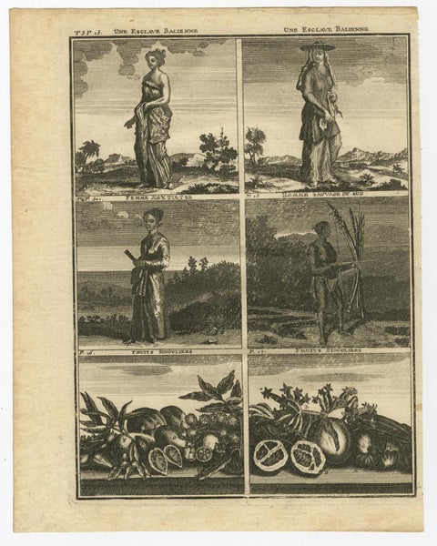 Antique Print with Various Asian Scenes ‘Incl. Indonesia’ by C. De Bruin, 1728, view 2