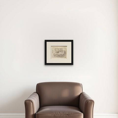 Antique Map of the Banda Islands by Commelin, 1646, shown framed on a wall, true to size