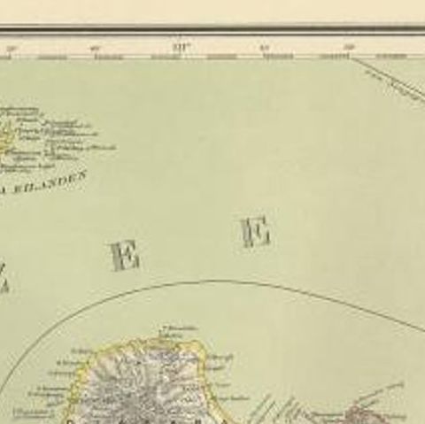 Antique Map of Central Java Depicting The Karimun Islands, Indonesia, 1900, close-up 1