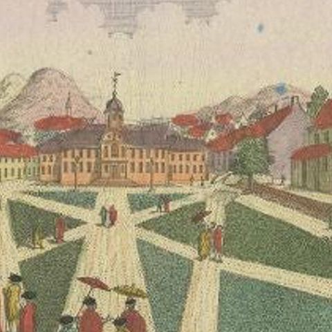 Old Print of the Town Hall of Batavia 'Jakarta' in the Dutch East Indies, 1770, close-up 2