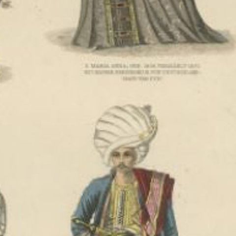 Antique Costume Print of Spain, Arab, Java and Others, C.1875, close-up 2
