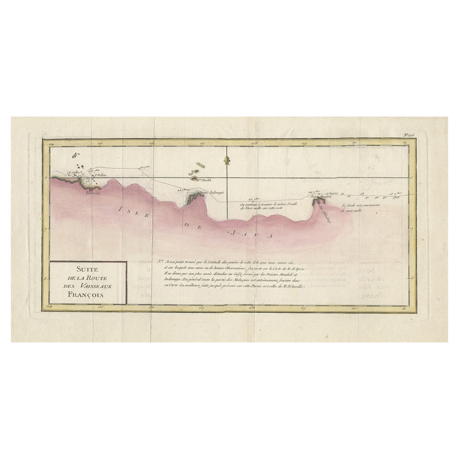 Antique Map of the Routes of Jean-françois de Galaup to Asia, 1787
