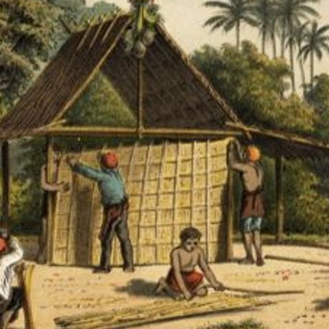 Antique Print of Kampong Djambattan, Java in Indonesia, 1888, close-up 2