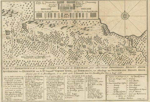 Antique Print of the Expedition of Govert Knol from Surabaya to Pangerang, 1750, view 2