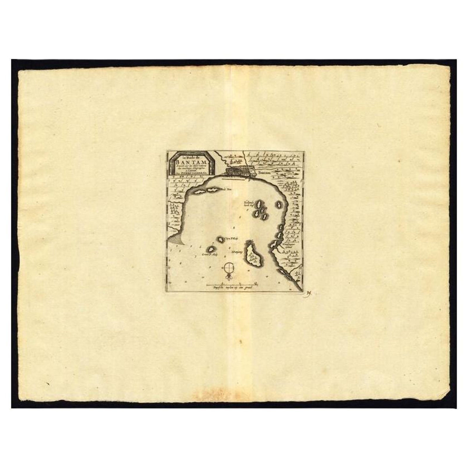 Antique Map of the Roadstead of Bantam by Van der Aa, 1725