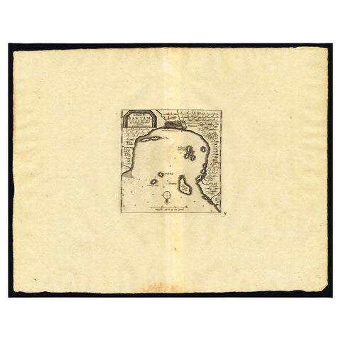 Antique Map of the Roadstead of Bantam by Van der Aa, 1725