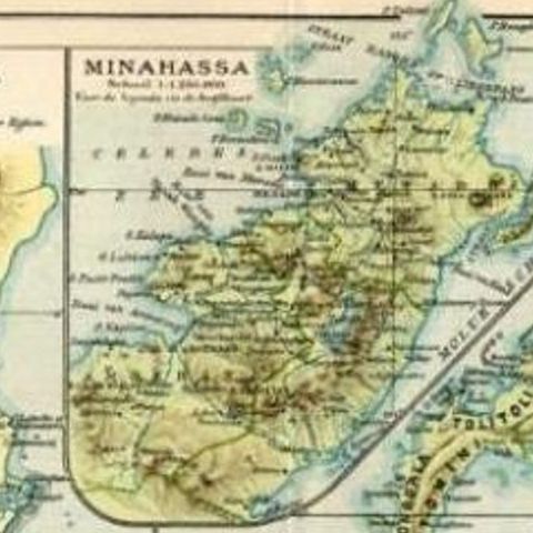 Antique Map of Sulawesi by Winkler Prins, c.1900, close-up 1