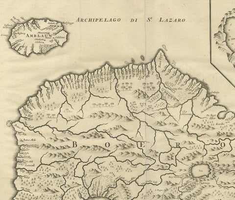 Antique Map of Boero in Indonesia by Valentijn, 1726, view 3