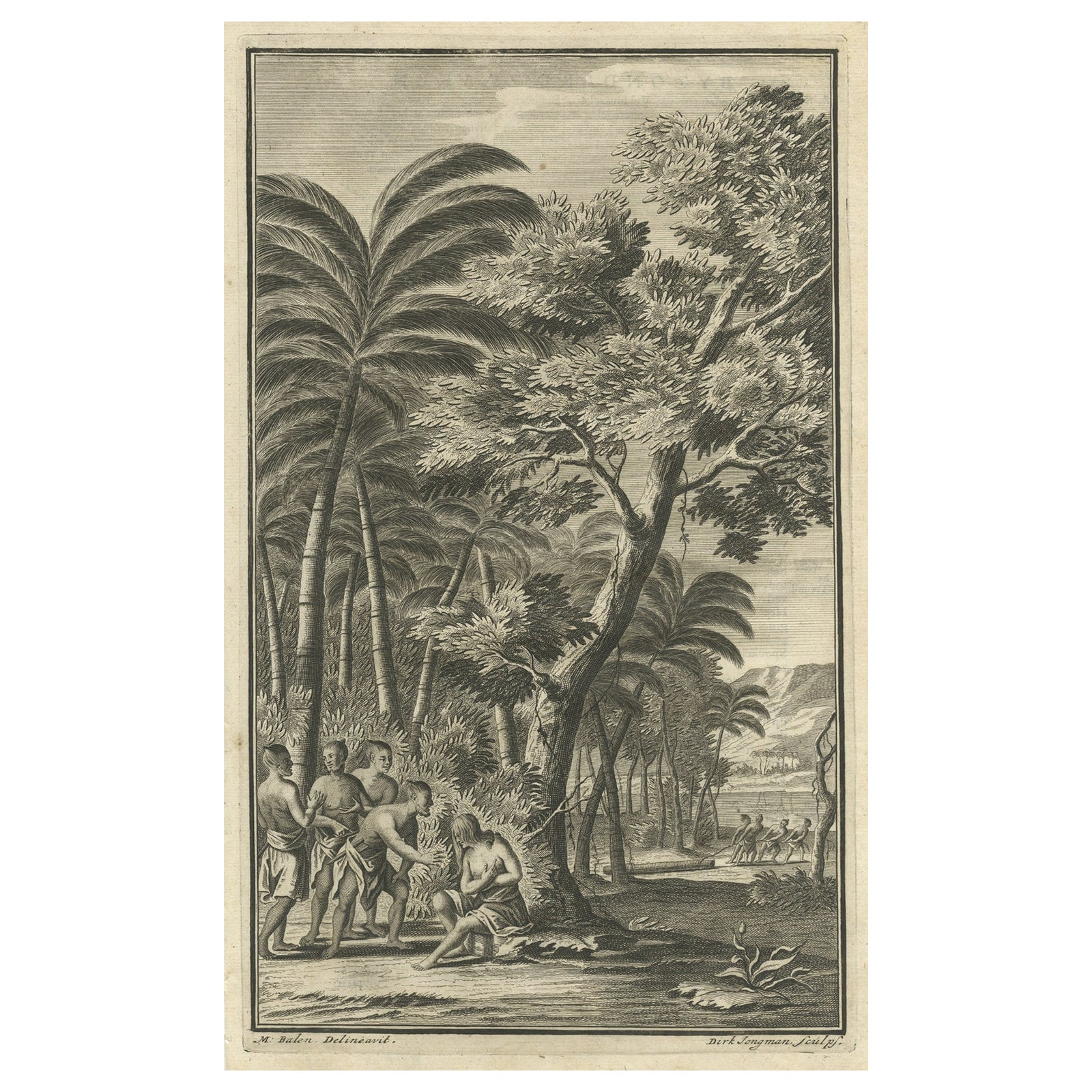 Antique Print of Commander de Graauw by Valentijn, 1726