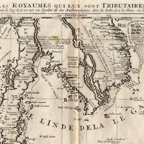 Antique Map of Southeast Asia by Chatelain, c.1732, close-up 1