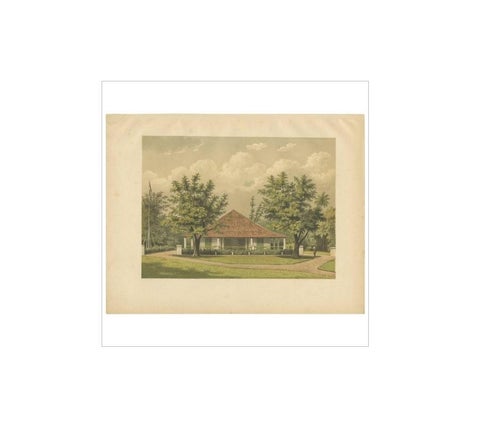 Antique Print of a Residence on Java by M.T.H. Perelaer, 1888, view 2