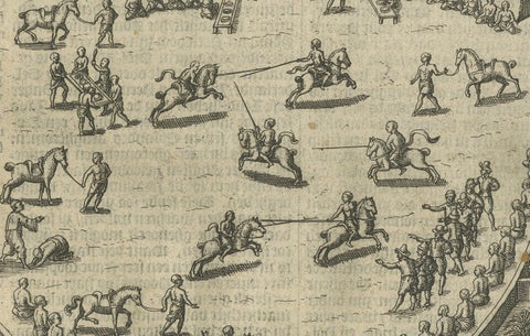 Earliest Depiction of Balinese Festival and Gamelan, Dutch Engraving c.1601, close-up 3