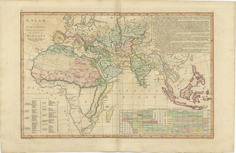 Islamic World Map with Africa, Middle East, India, Indies, Wilkinson 1817