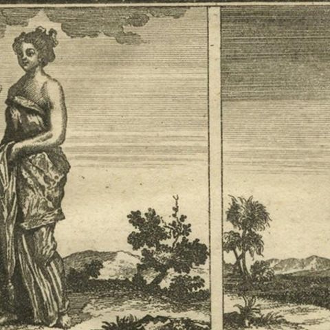 Antique Print with Various Asian Scenes ‘Incl. Indonesia’ by C. De Bruin, 1728, close-up 1