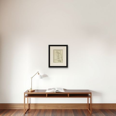 Antique Map of the Moluccas (Maluku Islands), Indonesia, Bellin, 18th Century, shown framed on a wall, true to size