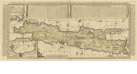 Antique French Map of Java, Indonesia by Chatelain, '1719', view 2