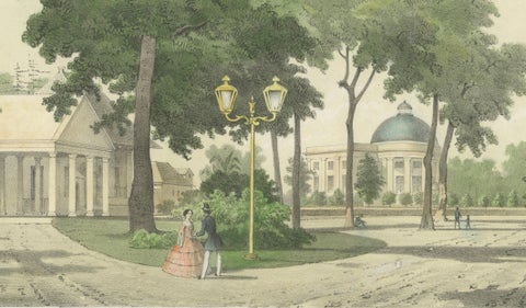 Batavia General's Residence & Governor's Hotel, Jakarta Lithograph, 1860, close-up 3