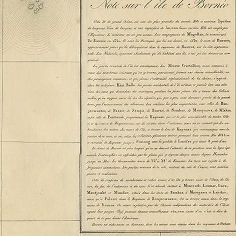 Antique Map of Part of Borneo 'Kalimantan' Indonesia by Vandermaelen, C.1825, close-up 2