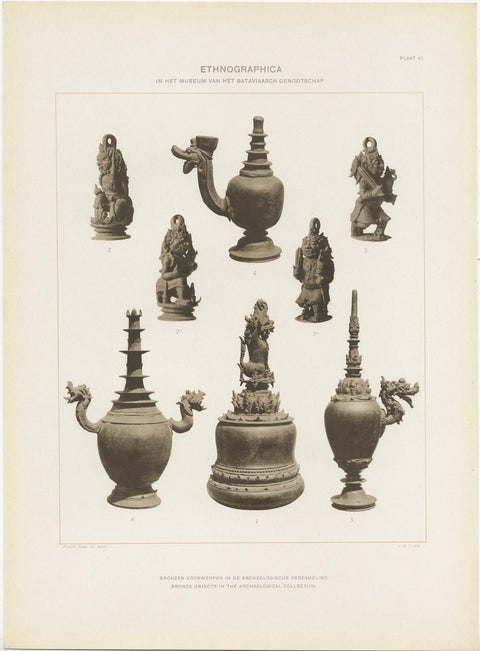 Twelve Prints of Ethnographic Items of Batavia Published by J.W. Teillers '1910', view 7