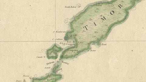 Antique Map of Flores, Timor and the Sunda Islands, French, c.1790, close-up 4