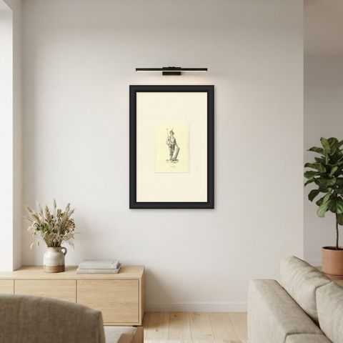 Harfur of Tondano, Antique Wahlen Costume Print, 1843-1844, shown framed on a wall, true to size