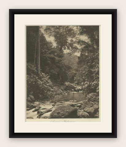 Soengei Belawan River, Medan, C.J. Kleingrothe Photo, Dutch East Indies c.1910, shown framed