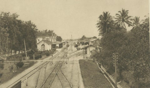 Railway Station Medan, Sumatra, C J Kleingrothe, Dutch East Indies c1910, close-up 3