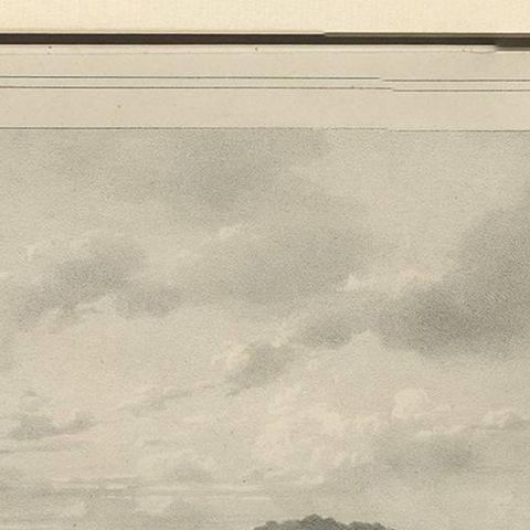Antique Print of the Roadstead of Riau 'Indonesia' by C.W.M. van de Velde, 1844, close-up 1