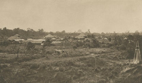 Petroleum Fields with Gas Flares, Aceh, C.J. Kleingrothe Photo c.1910, close-up 4