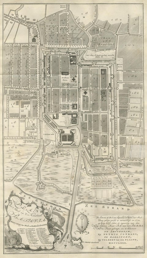 Antique Plan of Batavia by Van Krevelt, circa 1780, view 2