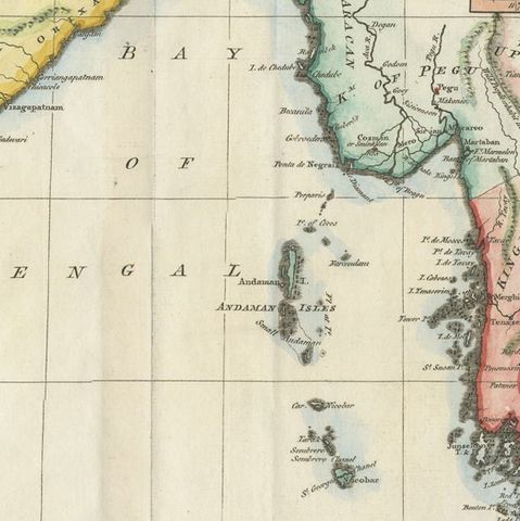 Antique Map of the East Indies by T. Kitchin, Engraved, Circa 1779, close-up 2