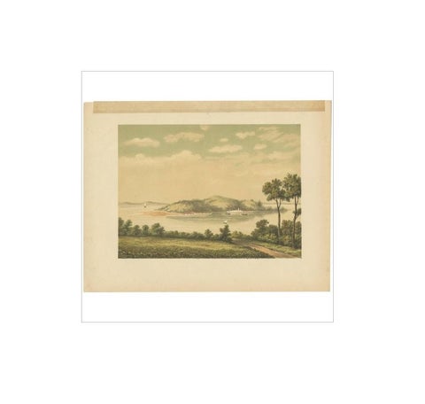 Antique Print of Penyengat Island by M.T.H. Perelaer, 1888, view 2