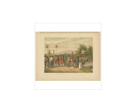 Antique Print of a Javanese Wedding Ceremony by M.T.H. Perelaer, 1888, view 3