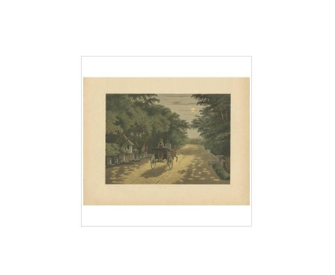 Antique Print of a Carriage Ride in Magelang by M.T.H. Perelaer, 1888, view 4