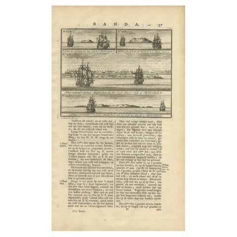Views of Amsterdam, Middelburg and Pylsteerten Island, Indonesia, 1726