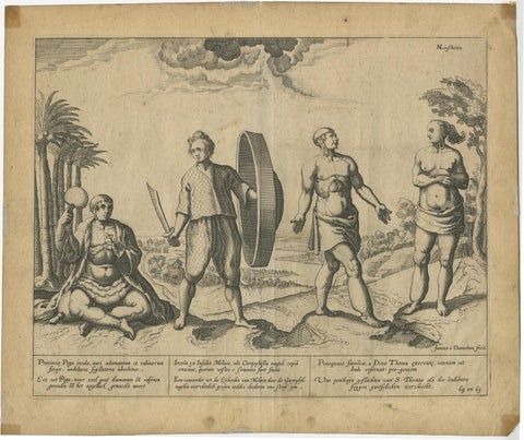 Natives from Pegu, the Moluccan Islands, Penequais Indians and St Thomas, c.1605, view 3