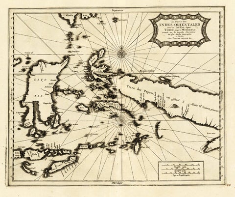 Extremely Rare Map of the East-Indies towards the South-East 'Indonesia', 1725, close-up 1