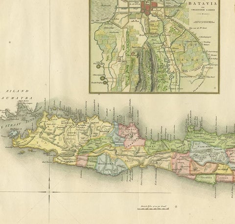 Antique Map of Java and Batavia of nowadays Indonesia, '1818', view 4