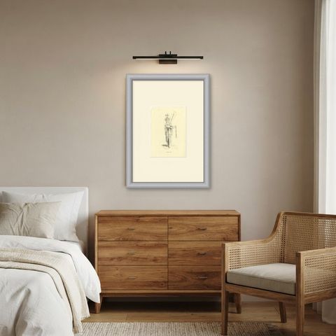 Herald of Timor, Antique Wahlen Costume Print, 1843-1844, shown framed in a room, true to size