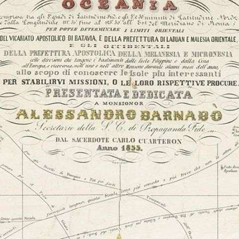 Large Italian Map of Islands of Oceania, incl Papua, Timor, Banda, Ceram, 1855, close-up 1