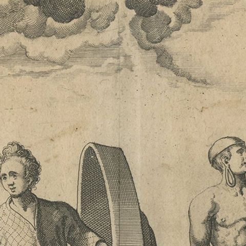 Natives from Pegu, the Moluccan Islands, Penequais Indians and St Thomas, c.1605, close-up 1