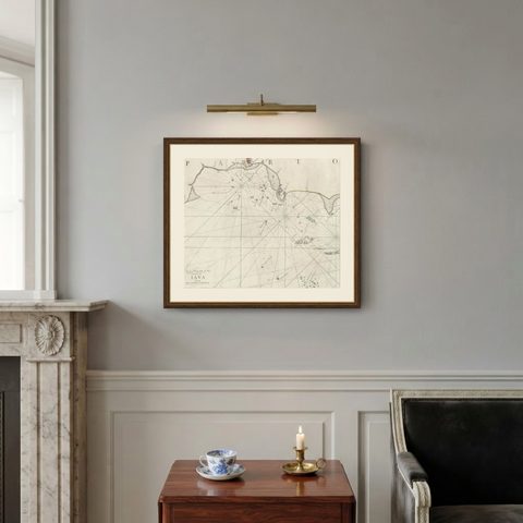 Two Antique Sea Charts of the Thousand Islands between Batavia and Bantam, c1734, shown framed on a wall, true to size