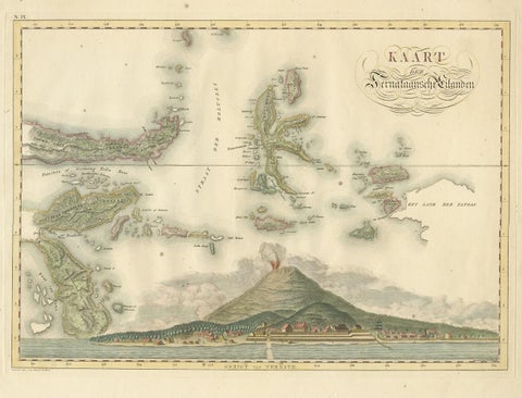 Antique Map of the Ternate Islands by Van den Bosch '1818', view 2